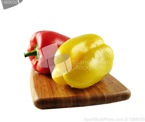 Image of red and yellow sweet peper