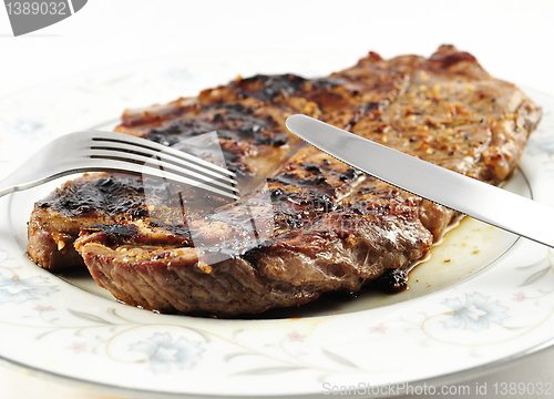 Image of steak on a plate