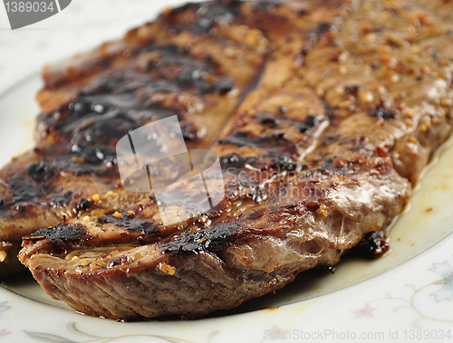 Image of steak on a plate 