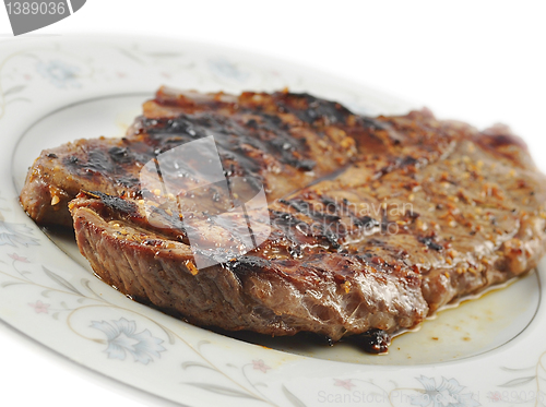 Image of steak on a plate