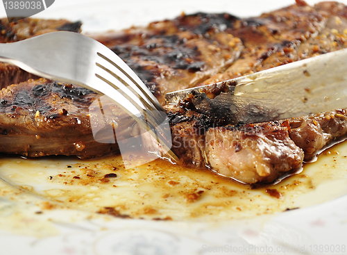 Image of steak on a plate