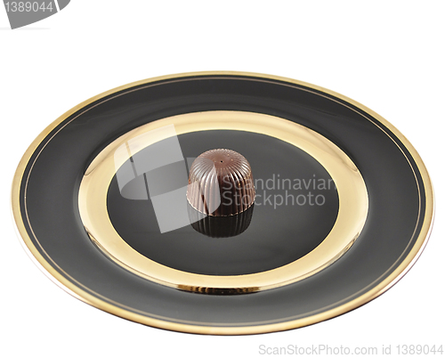 Image of chocolate candy on a plate 