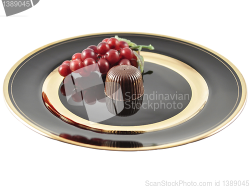 Image of chocolate candy on a plate