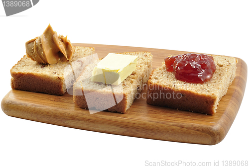 Image of snacks on a cutting board