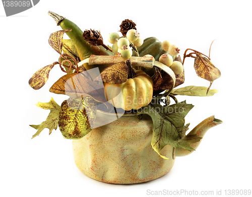 Image of decorative pot with plants 