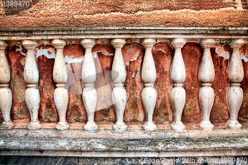 Image of wall of the old destroyed building 