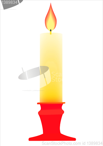 Image of Candle on the candlestick.