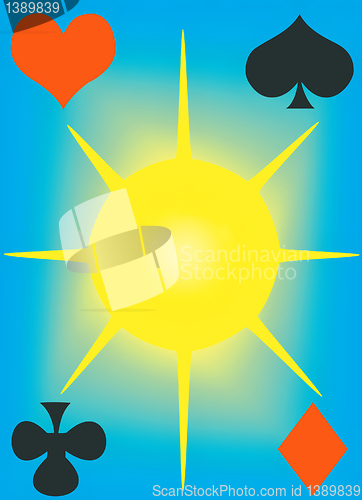 Image of Cover of playing cards. 