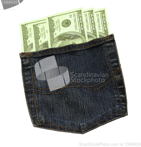 Image of money in a pocket