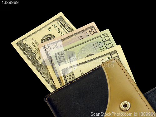 Image of money in a purse