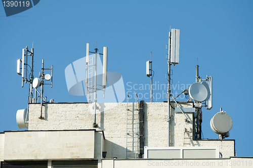 Image of GSM transmitters on a roof