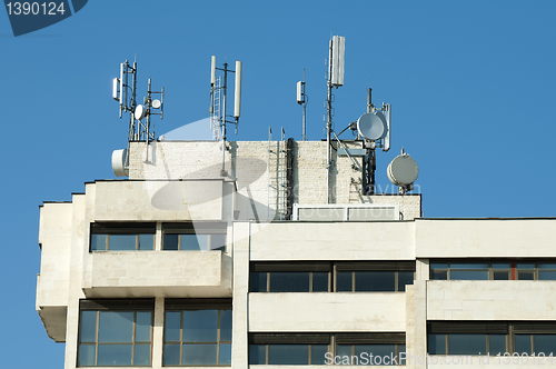 Image of GSM transmitters on a roof