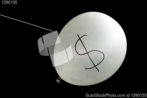 Image of Balloon and symbol of dollars