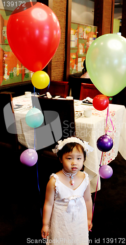 Image of Girl with balloons