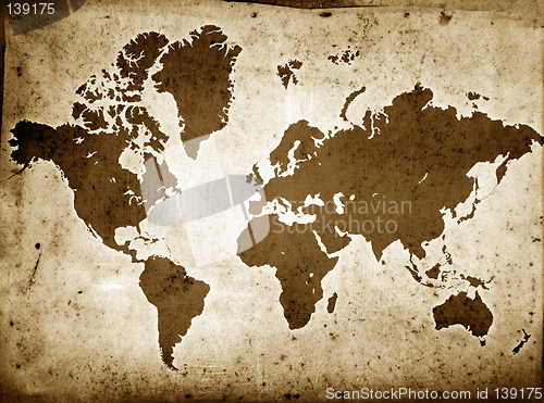 Image of Grunge Globe Sepia