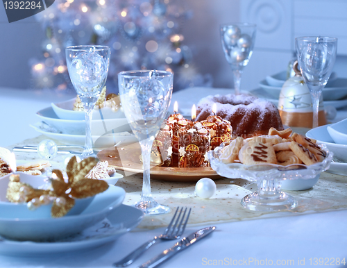 Image of Luxury place setting for Christmas