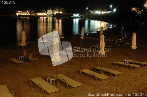 Image of Vacation beach after sunset