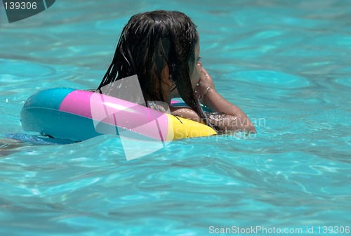 Image of Little girl in the pool
