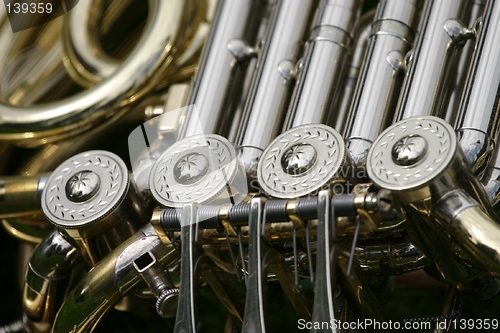 Image of French horn close up