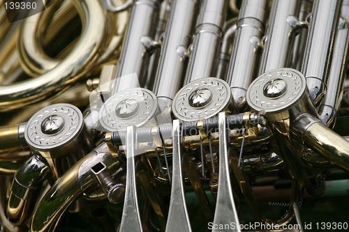 Image of French horn close up