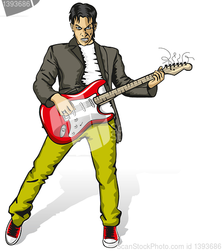 Image of punk man with the guitar