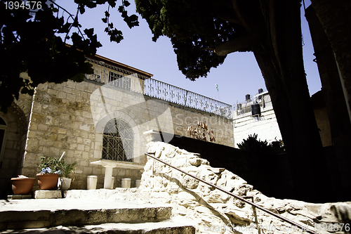 Image of Jerusalem street travel on holy land