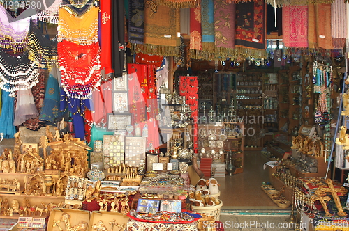 Image of Christian symbols in the Jerusalem east market