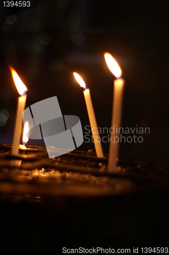 Image of Candles in a church