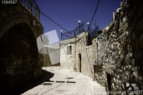 Image of Jerusalem street travel on holy land