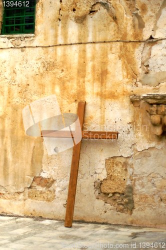 Image of a cross in  jerusalem