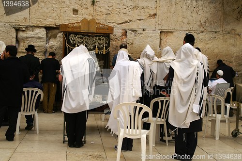 Image of Jewish prayers new wailing wall