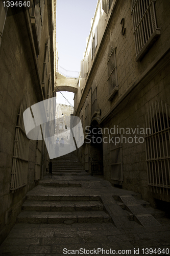 Image of Jerusalem street travel on holy land