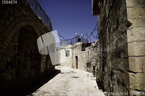 Image of Jerusalem street travel on holy land