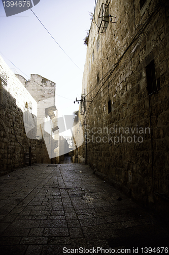 Image of Jerusalem street travel on holy land