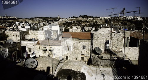 Image of Jerusalem street travel on holy land