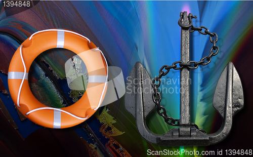 Image of Lifebuoy and anchor