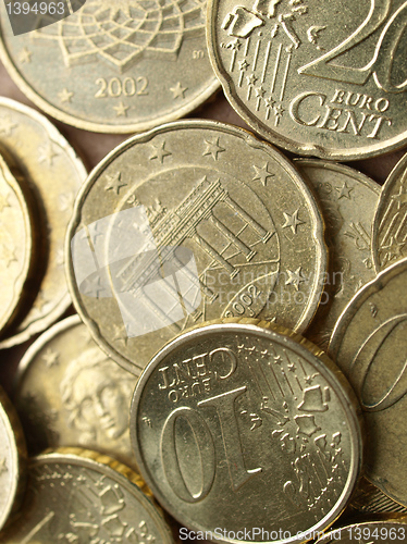 Image of Euro coins background