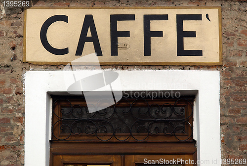 Image of Caffe sign