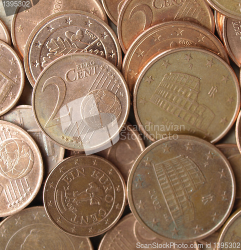 Image of Euro coins background