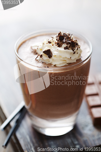 Image of chocolate mousse or milkshake