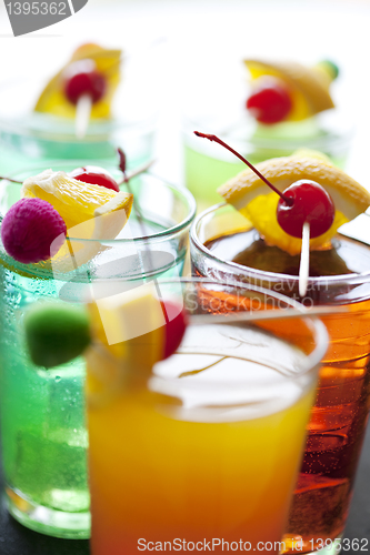 Image of colorful cocktails