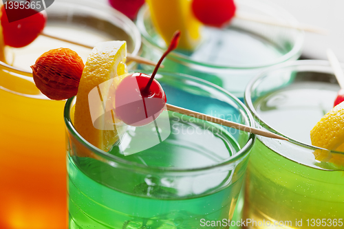 Image of colorful cocktails