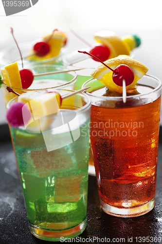 Image of colorful cocktails