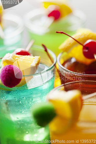 Image of colorful cocktails