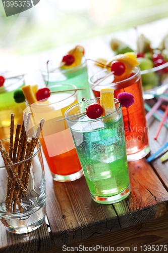 Image of colorful cocktails