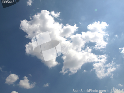 Image of Blue sky with clouds