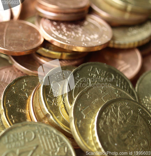 Image of Euro coins background