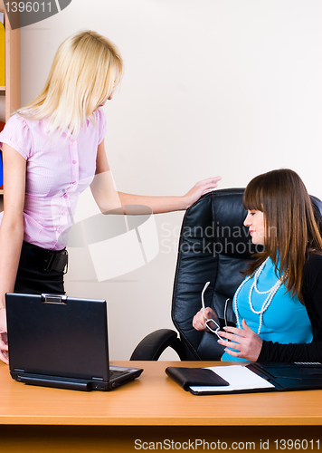 Image of Two pretty businesswomen