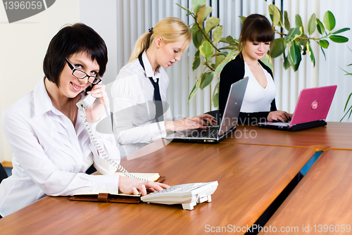 Image of Meeting of young business ladies