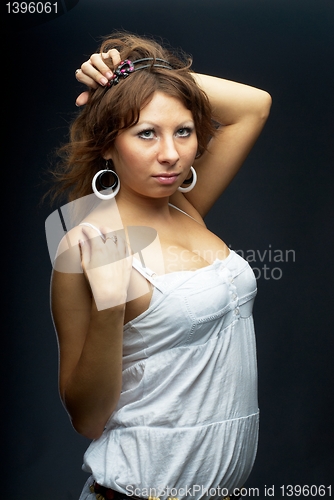 Image of Beautiful young red-haired woman